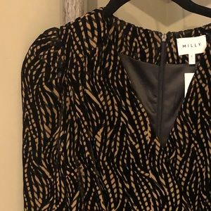 Milly Finley Leaves Dress, size 0